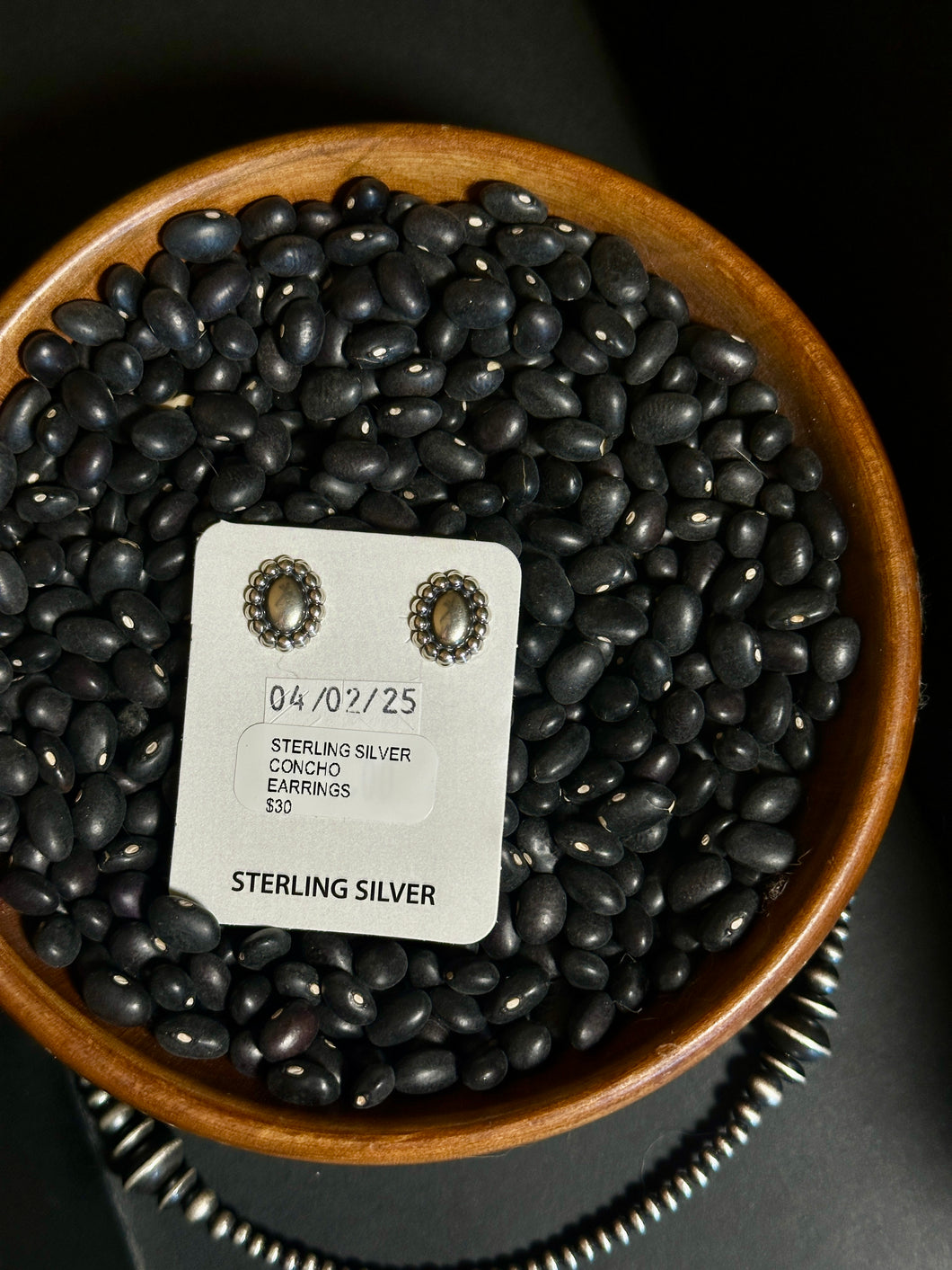Sterling oval studs