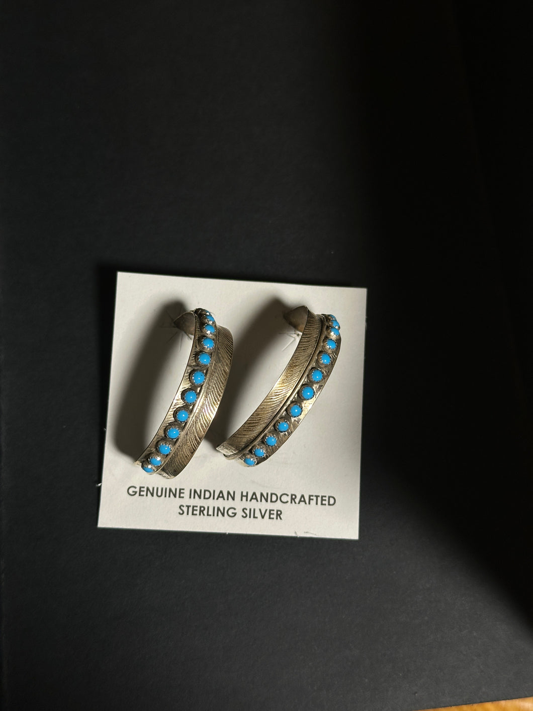 Snake eye feathered hoops